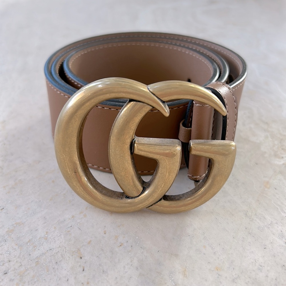 Gucci Leather GG Marmont Belt - Size 24/ 70 GUCCI